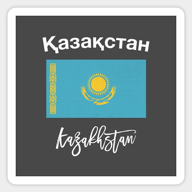 Kazakhstan Flag Sticker by phenomad